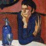 لوحه بابلو بيكاسو : امرأة حزينة ( 1902 )